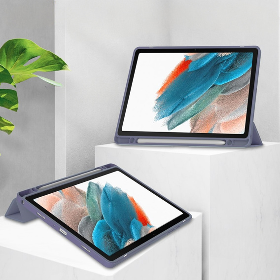 Tok Samsung Galaxy Tab A9+, Smartcase Hybrid, tolltartó résszel, lila