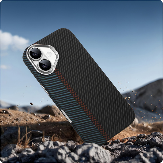 Tok iPhone 16, Carbon Fiber MagSafe, fekete / kék