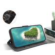 Pattintható tok a Infinix Hot 40i, Wallet, Rose fekete