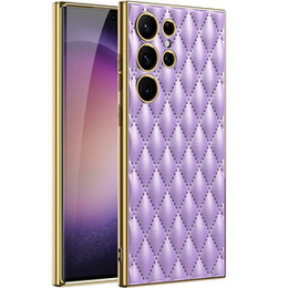 Tok Samsung Galaxy S24 Ultra, Leather Rhombus, lila