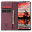 CASEME tok Samsung Galaxy A33 5G, Leather Wallet Case, piros