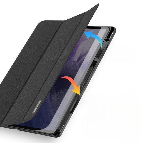Tok Samsung Galaxy Tab S9+ 12.4"-hoz, Dux Ducis Domo, fekete