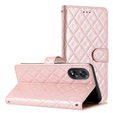 Pattintható tok a Oppo A38 4G / Oppo A18 4G, Wallet, BINFEN COLOR, rózsaszín rose gold