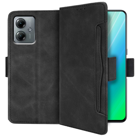 Pattintható tok a Motorola Moto G14, Card Slot, fekete