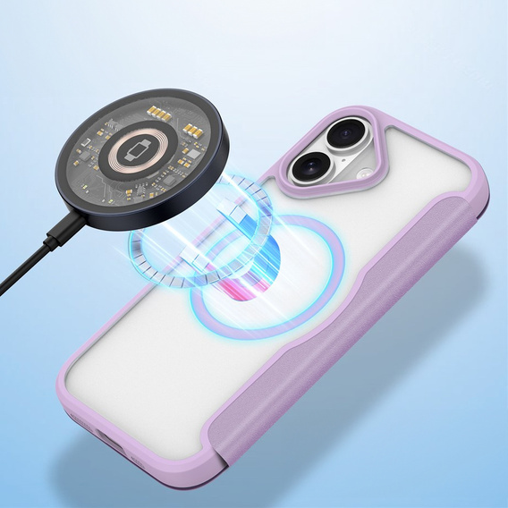 Dux Ducis tok iPhone 17-hez, Skin X Pro, patenttal, MagSafe-hoz, lila