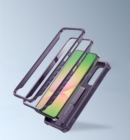 Páncélozott tok a Samsung Galaxy A56 5G, Dexnor Full Body (Two Frames), lila