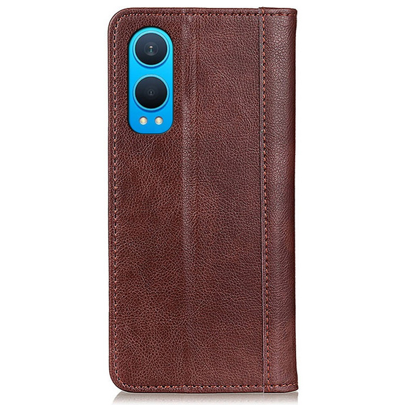 Pattintható tok OnePlus Nord CE4 Lite, Split Leather, barna