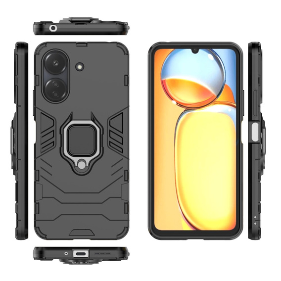 Telefontok a Xiaomi Redmi 13C / Poco C65, Kickstand Ring, fekete
