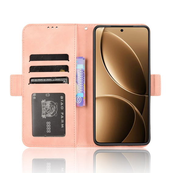 Pattintható tok a Xiaomi Poco F7 Ultra, Card Slot, rózsaszín