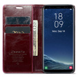 CASEME flip tok Samsung Galaxy S8, Waxy Textured, piros