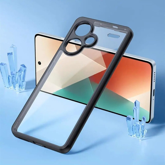 Tok Xiaomi Redmi Note 13 Pro+, Fusion Hybrid, kameravédelemmel, átlátszó / fekete
