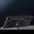 Páncélozott tok a Motorola Edge 30 Fusion 5G, Camera Slide Card Slot, fekete