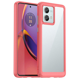 Telefontok a Motorola Moto G84 5G, Fusion Hybrid, átlátszó / piros