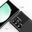Tok Samsung Galaxy S25 Ultra, Card Holder Kickstand, fekete