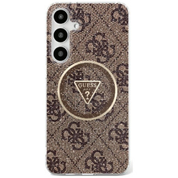 GUESS mágneses IML fém csillogó 4G kör alakú háromszög tok Samsung Galaxy S25 Ultra készülékhez