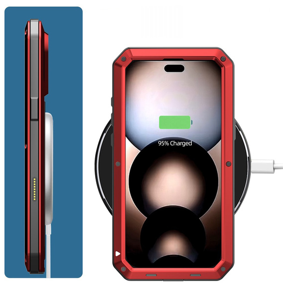 Páncélozott tok beépített edzett üveggel iPhone 17 Pro Max készülékekhez