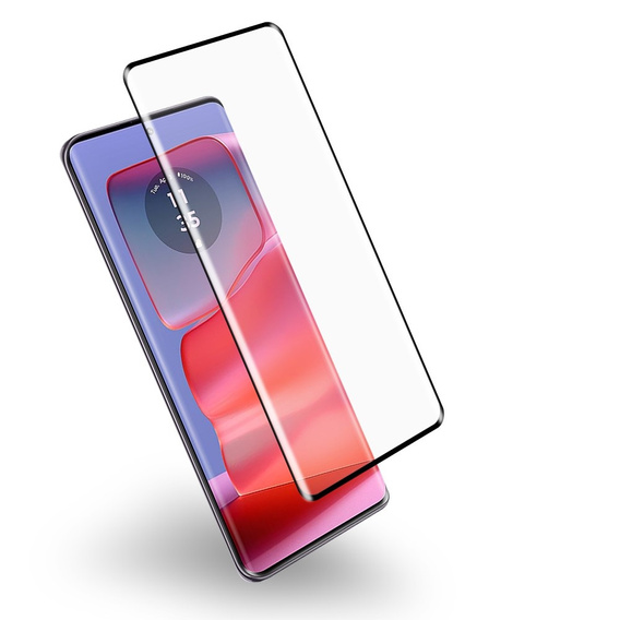 3D edzett üveg Motorola Edge 60 Pro készülékhez, fekete keret