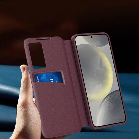 Flip tok Samsung Galaxy S25 Ultra, Smart View Wallet, bordó