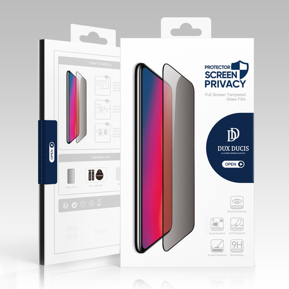 Dux Ducis Anti Spy edzett üveg iPhone XR / 11 készülékhez