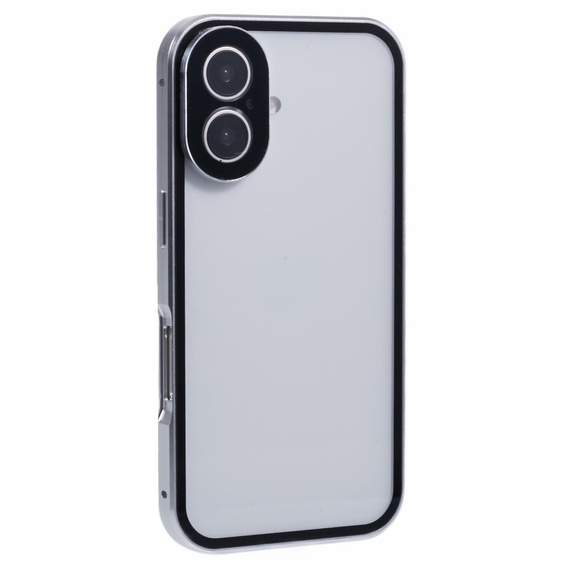 Tok iPhone 16, Magnetic Dual Glass, ezüst