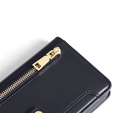 Pattintható tok a Motorola Moto G84 5G, Wallet Zipper Pocket, fekete