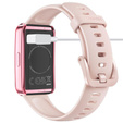 2w1 Etui z Osłoną Silikonową do Huawei Band 8, Różowe