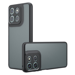 Tok Xiaomi Redmi 15 5G / 4G, kameravédelemmel, átlátszó, fekete oldallapokkal