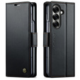 CASEME Litchi pénztárca flip tok Samsung Galaxy Z Fold7 5G számára