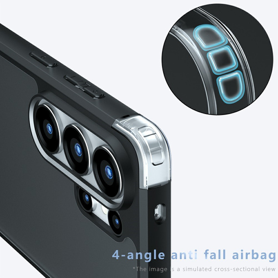 Fusion Hybrid tok Samsung Galaxy S26 Ultra készülékhez, matt fekete