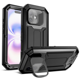 R-JUST páncélozott tok képernyővédővel és állvánnyal iPhone 17-hez