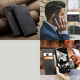 CASEME tok Samsung Galaxy M33 5G, Leather Wallet Case, fekete