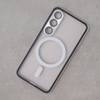 Magnetic Dual Glass MagSafe tok Samsung Galaxy S23, ezüst