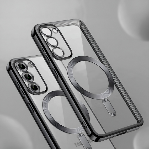 Tok Samsung Galaxy S23-hoz, Electro MagSafe, fekete + üveg a képernyőhöz