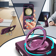 GKK tok a Galaxy Z Flip 5 5G-hez, sarkok Dropproof MagSafe, átlátszó / lila