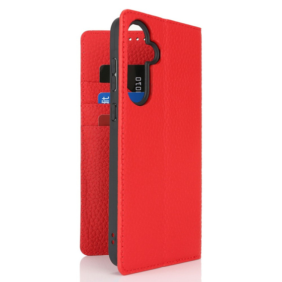 Pattintható tok a Samsung Galaxy S25+ Plus, Litchi Skin Grain, piros