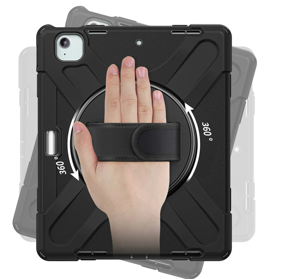 Páncélozott tok Apple iPad Pro 13" 7 gen. 2024 (A2925 iPad Pro 12.9 1, védő 360, hely a tollnak, fekete