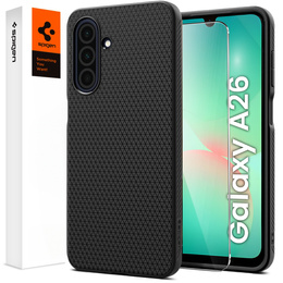 A Spigen tok Samsung Galaxy A26 5G, Liquid Air, fekete + 9H edzett üveghez
