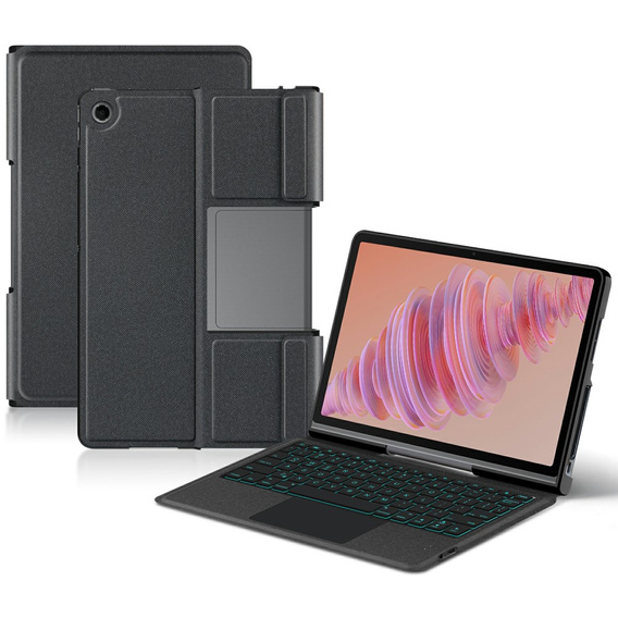 Tok + billentyűzet Lenovo Tab Plus, fekete
