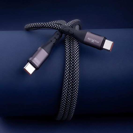 Mágneses USB-C–USB-C kábel, 100 W, 1,0 m, USB-C csatlakozóval rendelkező eszközökhöz