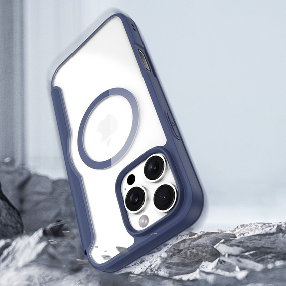 Dux Ducis Telefontok a iPhone 16 Pro, Skin X Pro, MagSafe, sötétkék