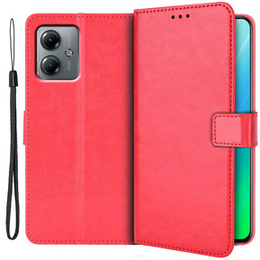 Pattintható tok a Motorola Moto G14, Crazy Horse Wallet, piros