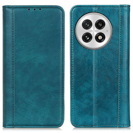 Pattintható tok OnePlus 13, Split Leather, zöld