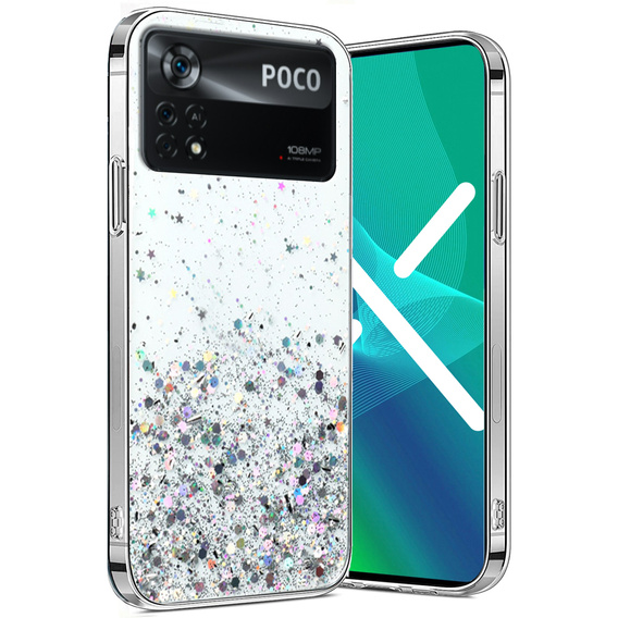 Telefontok a Xiaomi Poco X4 Pro 5G, Glittery, átlátszó