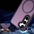 Tok Samsung Galaxy S21 FE-hoz, MagSafe, ERBORD Matt Case, sötétlila + képernyőüveg
