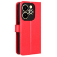 Pattintható tok a Infinix Hot 40i, Crazy Horse Wallet, piros