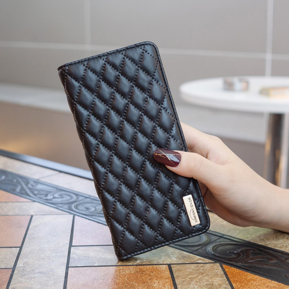 Pattintható tok a Xiaomi Redmi Note 13 Pro 4G / Xiaomi Redmi Note 14S / Xiaomi Poco M6 Pro 4G, Wallet, BINFEN COLOR, fekete