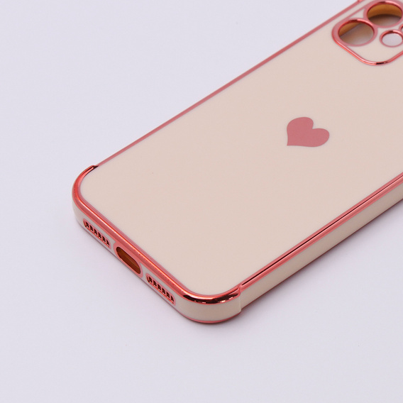 Telefontok a Apple iPhone 11, Electro heart, rózsaszín rose gold