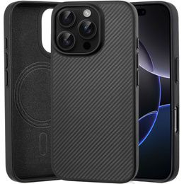 Tok iPhone 16 Pro, Aramid Fiber Cover, fekete