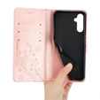 Pattintható tok a Samsung Galaxy A55 5G, Wallet, Butterfly, lila