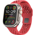 Szilikon szíj Apple Watch 1/2/3/4/4/5/6/7/8/SE/ULTRA 42/44/45/45/49MM órához, piros